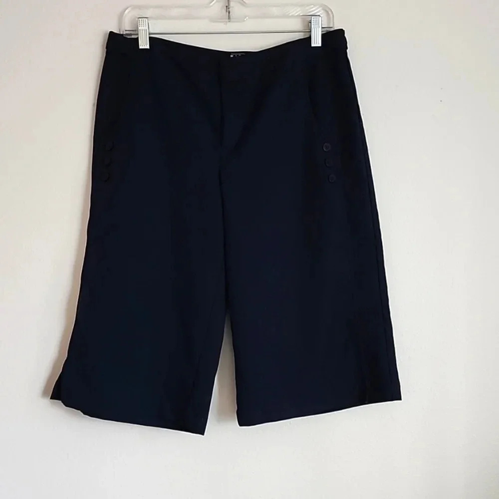 Kate Lord Pleated Culotte Women's Navy bottoms Size: 8